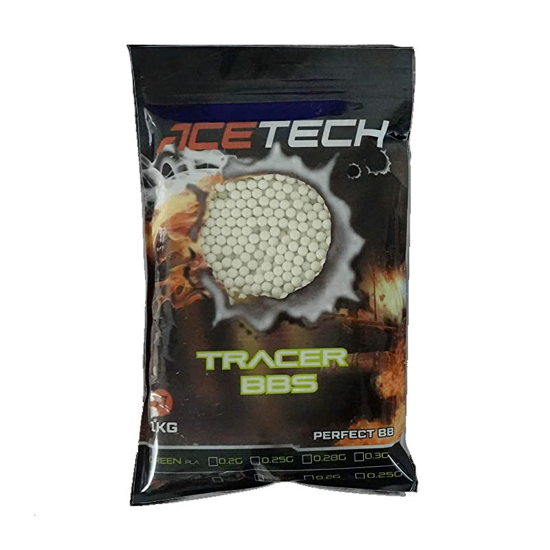 Bolsa balines biodegradables trazadores verdes Acetech (PLA) 0.25g 1kg