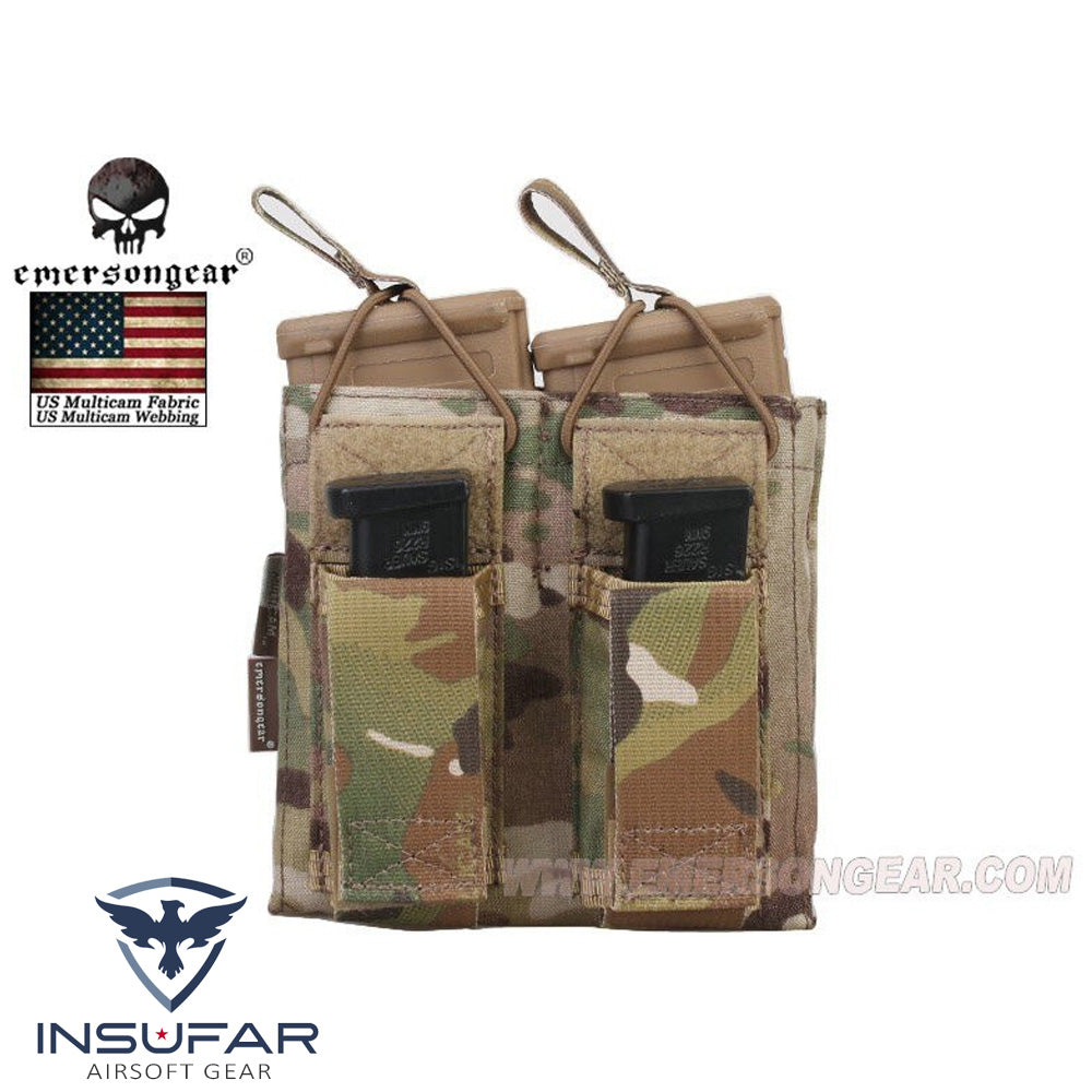 Porta cargadores Emerson 5.56&pistola abierto multicam
