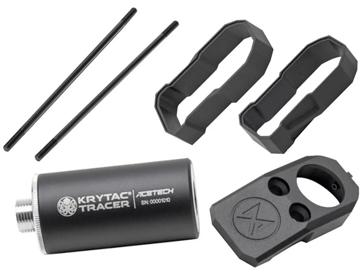Unidad de Trazador KRYTAC y Kit de Deflectores Extendidos para Pistolas de Airsoft Gas Blowback SilencerCo Maxim 9