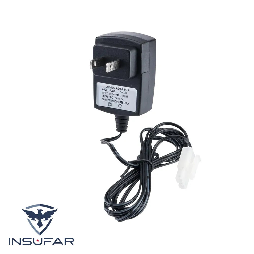 Cargador Estándar de Pared 12V DC para Baterías NiMH / NiCd (Conector Tamiya Grande)