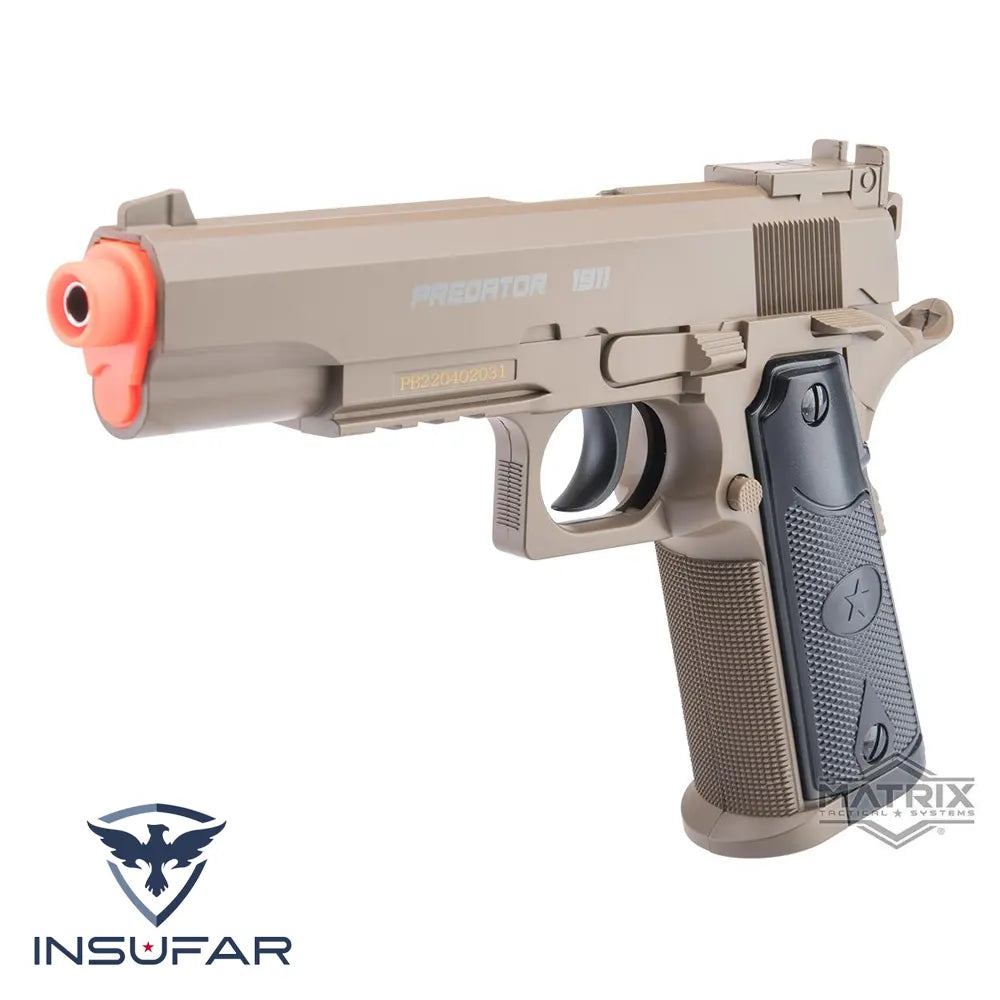 Pistola Airsoft Matrix Predator 1911 CO2 sin blowback (Color: Storm)