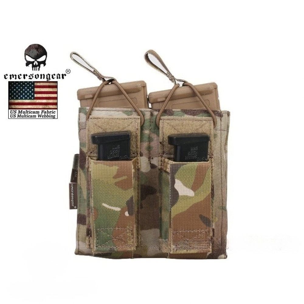 Porta cargadores Emerson 5.56&pistola abierto multicam