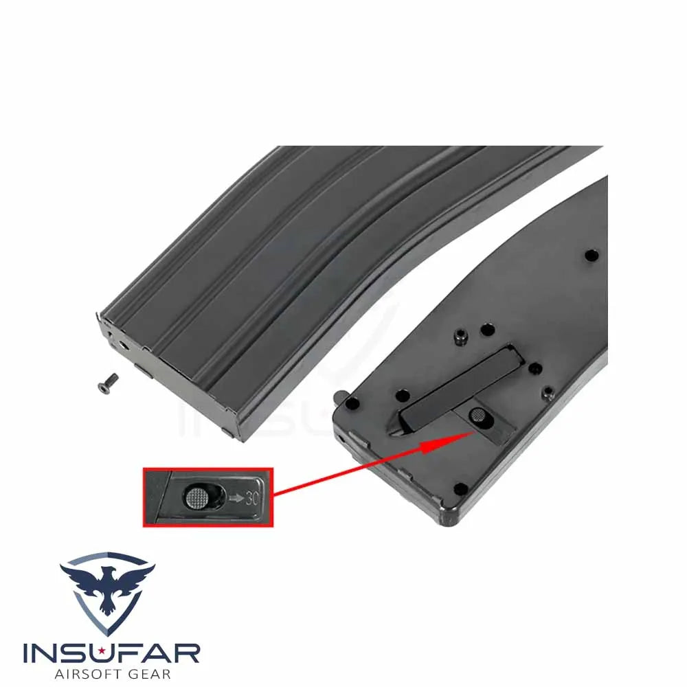 Pack 5 magazine Arcturus M4/M16 acero 30/135Rds negro