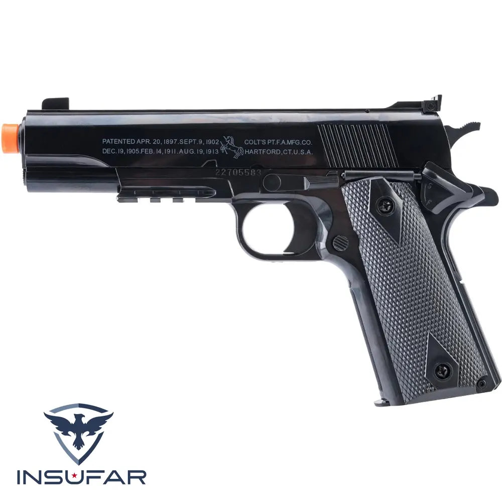 Replica pistola airsoft Cybergun Colt M1911A1 resorte c/mag extra