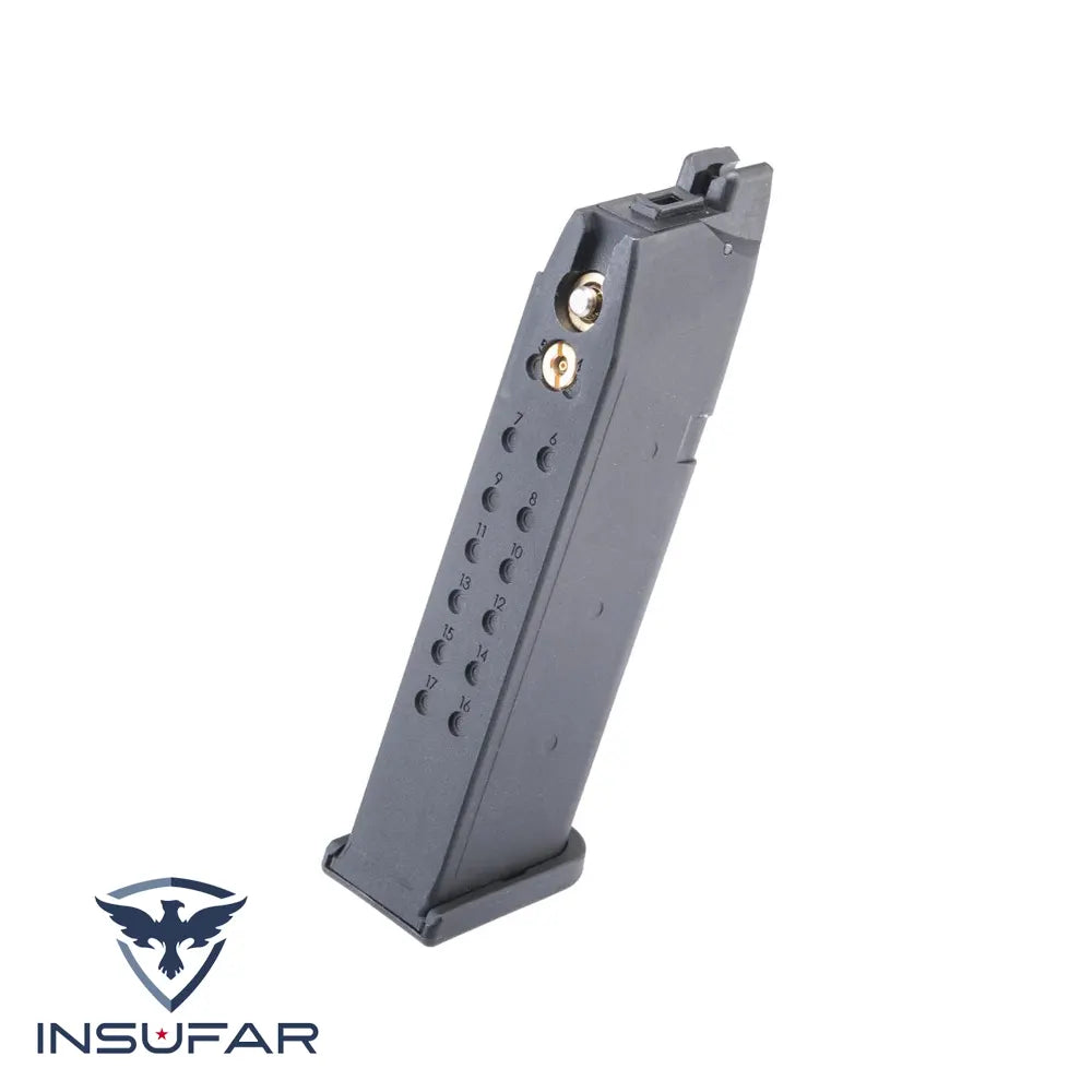 KRYTAC 24 Round Magazine for Maxim 9 Gas Blowback Airsoft Pistols (Model: Green Gas / Single Magazine)