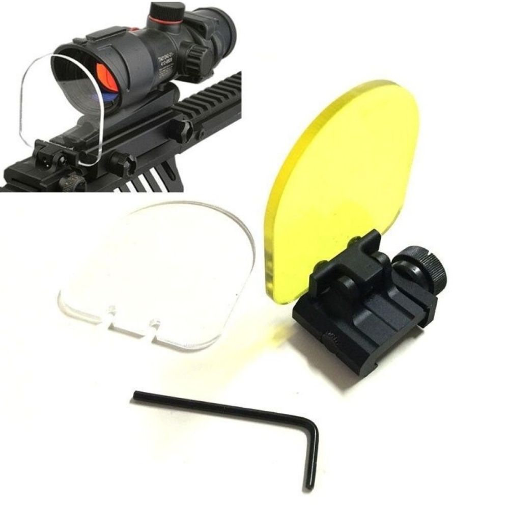 Protector de mira abatible Big Dragon para Riel Picatinny – Negro