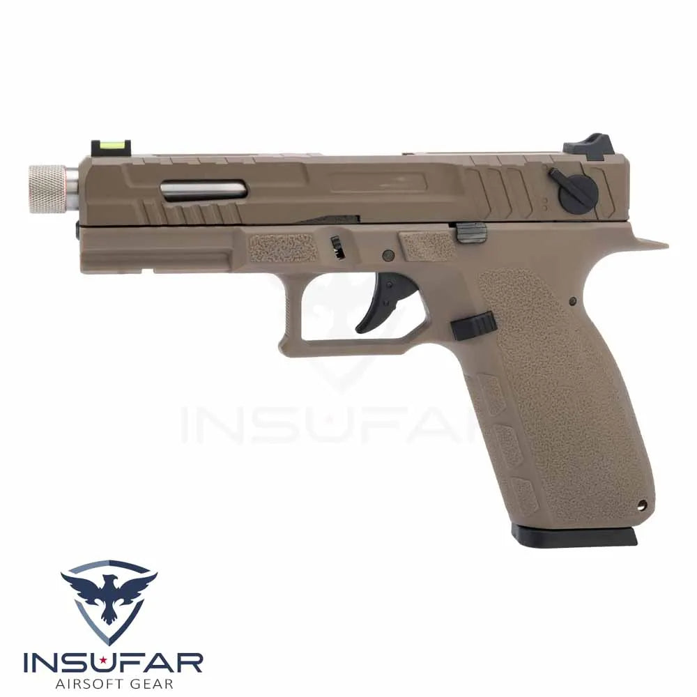 Replica pistola KJW KP-12 marco polímero GBB Full Auto / Tan