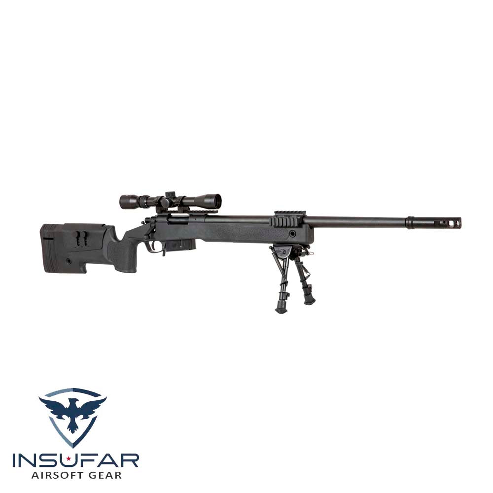 Réplica de Rifle Sniper SA-S03 CORE™ High Velocity con Mira y Bipode - negra