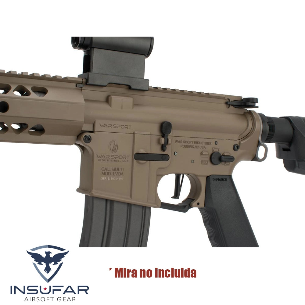 Replica Krytac War Sport LVOA-S M4 AEG color tan