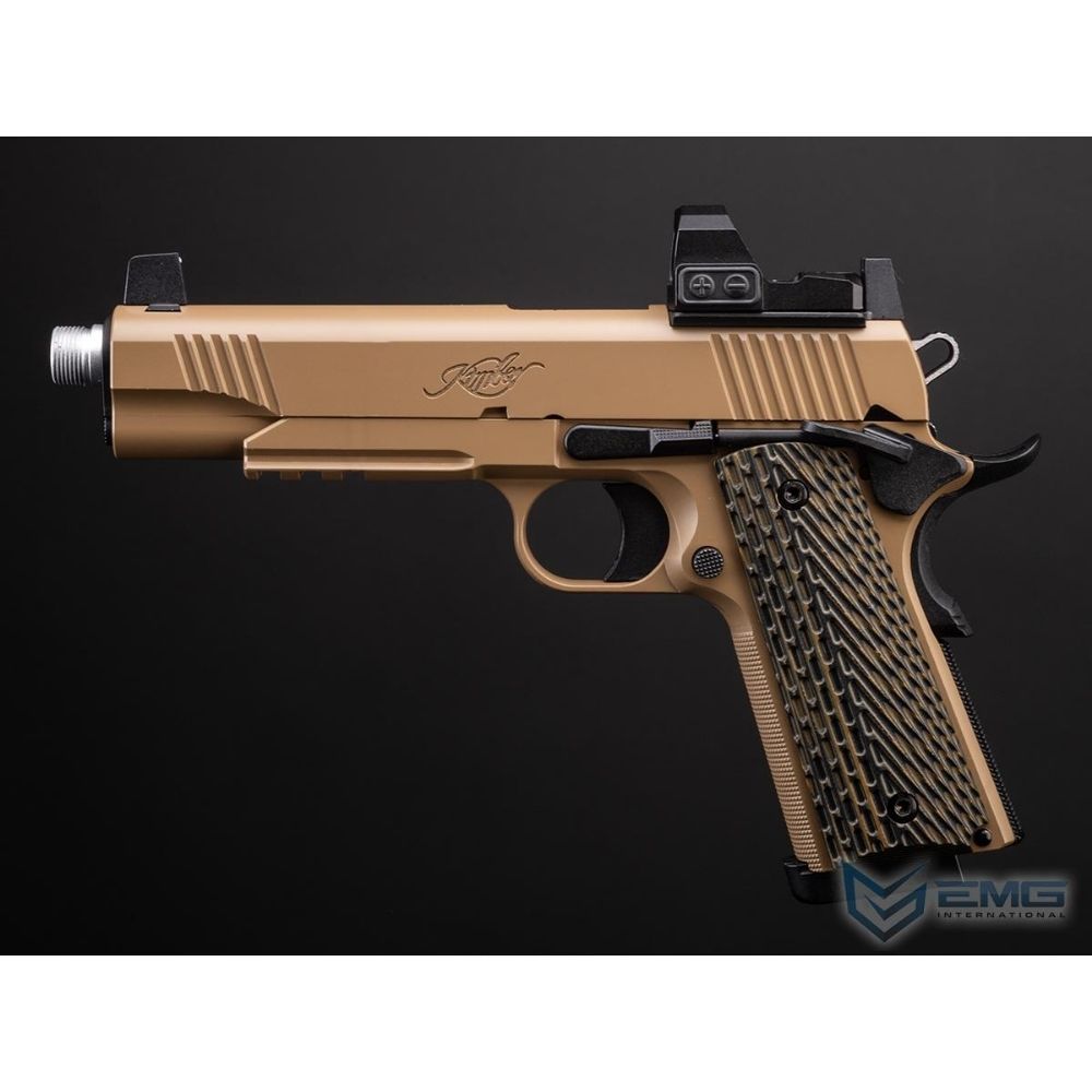 Pistola Airsoft EMG x Kimber Desert Warrior 1911 Co2 GBB con grip G10