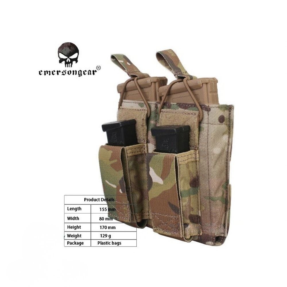 Porta cargadores Emerson 5.56&pistola abierto multicam
