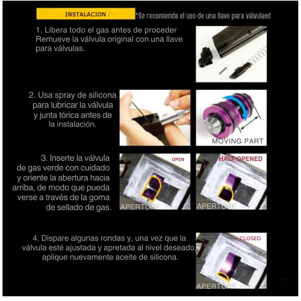 Válvula High Flow Nine Ball "Neo R" para pistolas GBB (Tipo:Umarex GLOCK)