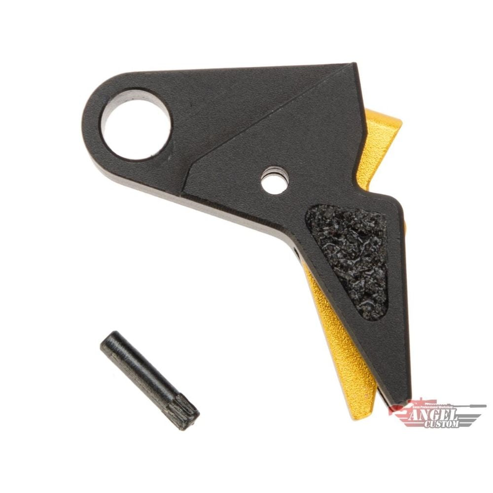 Gatillo CNC Flat Angel Custom para KWA ATP GBB – Negro/Dorado