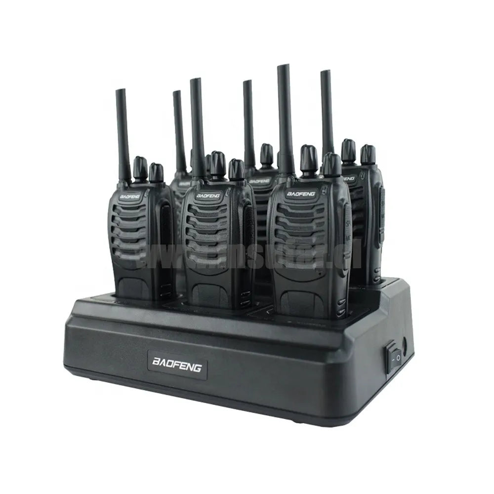 Juego 6 radios BF-888S Baofeng con cargador multiple