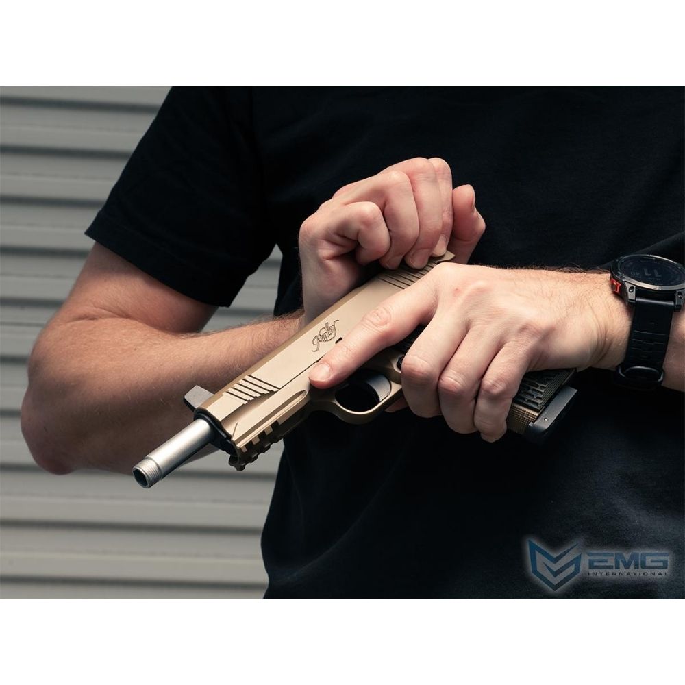 Pistola Airsoft EMG x Kimber Desert Warrior 1911 Co2 GBB con grip G10
