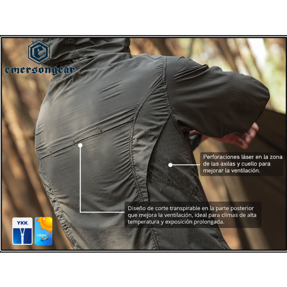 Chaqueta Ultraligera Blue Label EmersonGear UPF100+ Multicam (L)