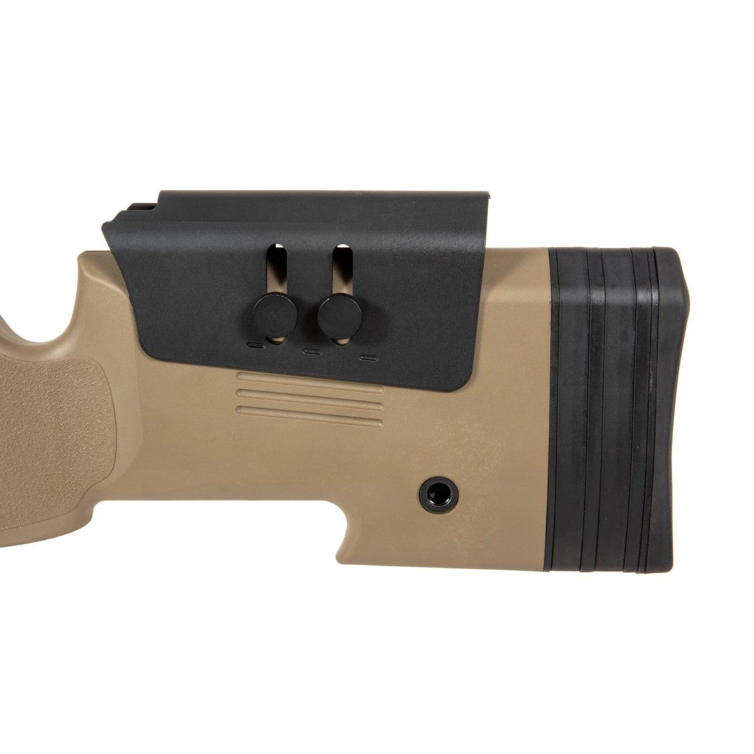 Replica sniper Specna Arms SA-S03 CORE™ High Velocity tan (versión: con mira y bipode)