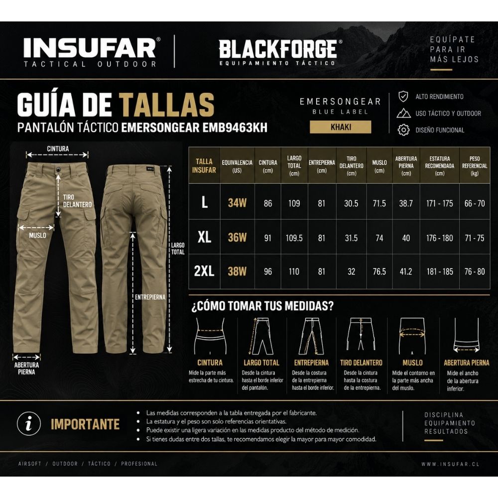 Pantalón Emerson Blue Label calce ergonómico khaki (34W)
