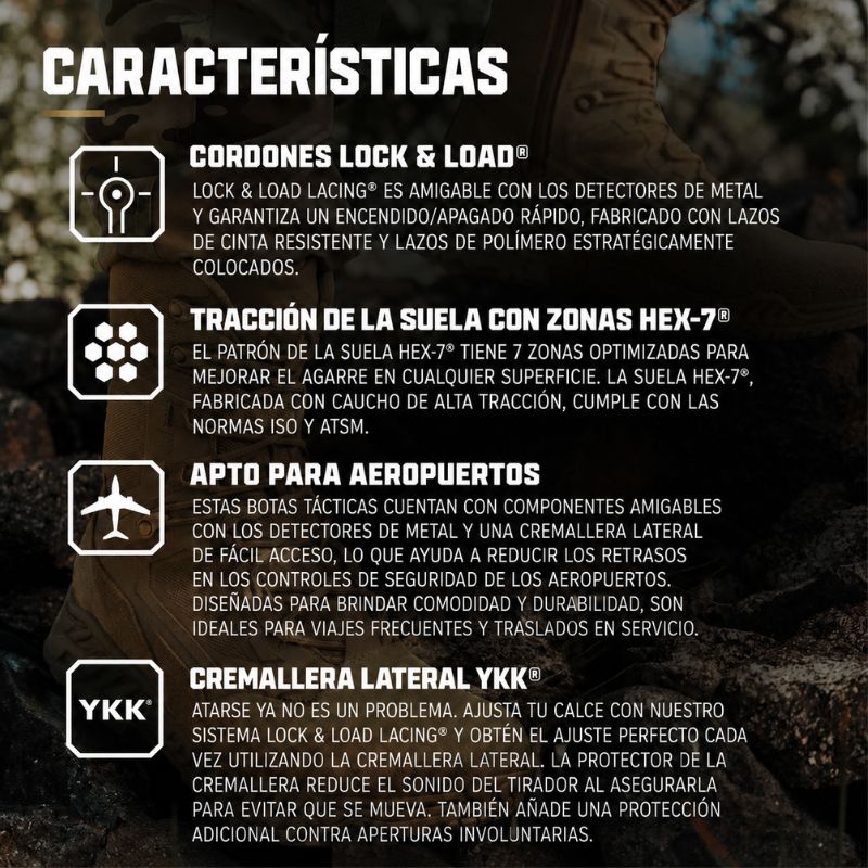 Botas Condor outdoor Brigade 8" con cierre Talla 11