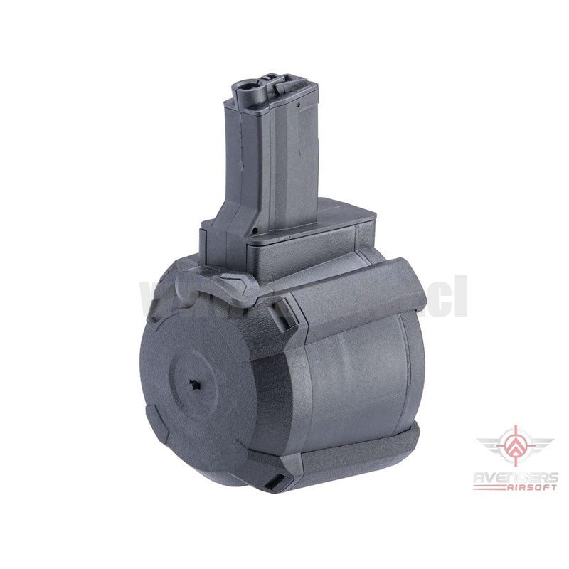 Drum mag eléctrico Avengers 1200 Rounds con adaptador MP5