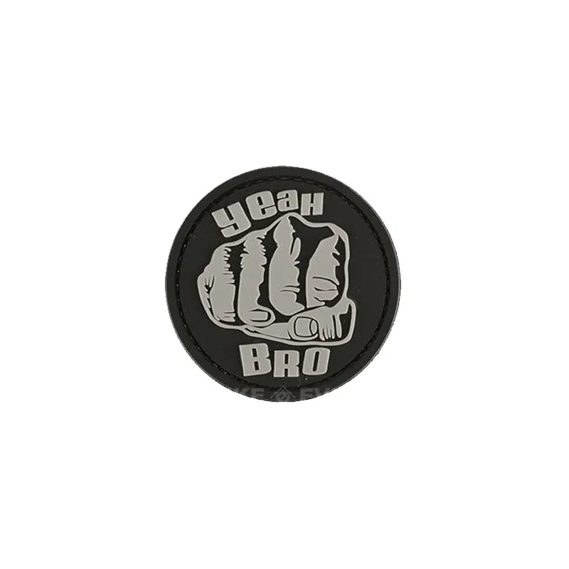 Parche PVC "Yeah Bro" negro