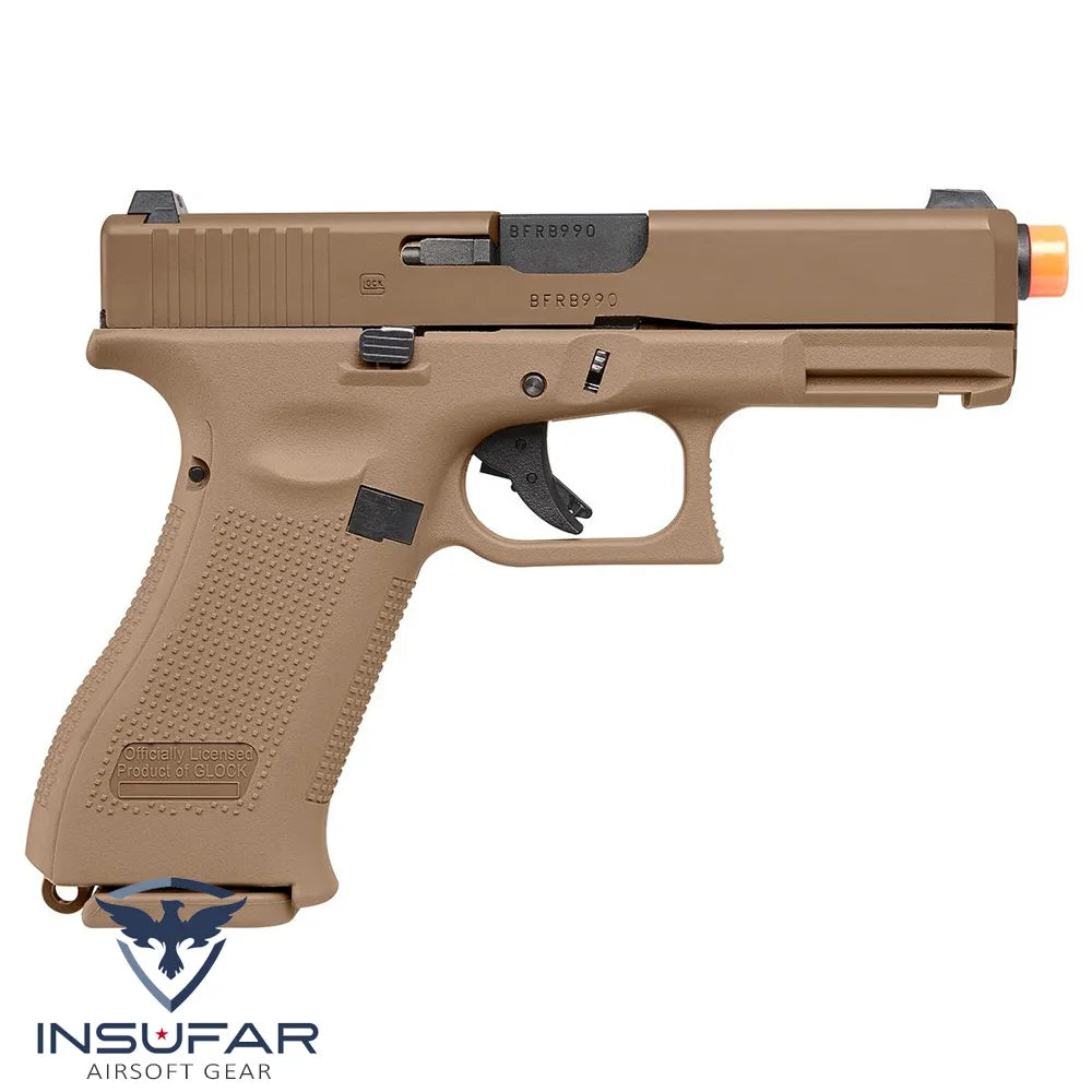 Replica Umarex licenciada GLOCK 19X GBB desierto (Punta Naranja)