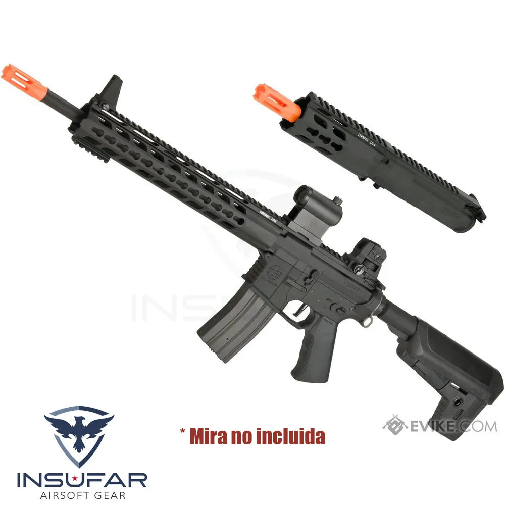 Replica Krytac Full Metal Trident MKII con Pack Upper SPR / PDW AEG negra