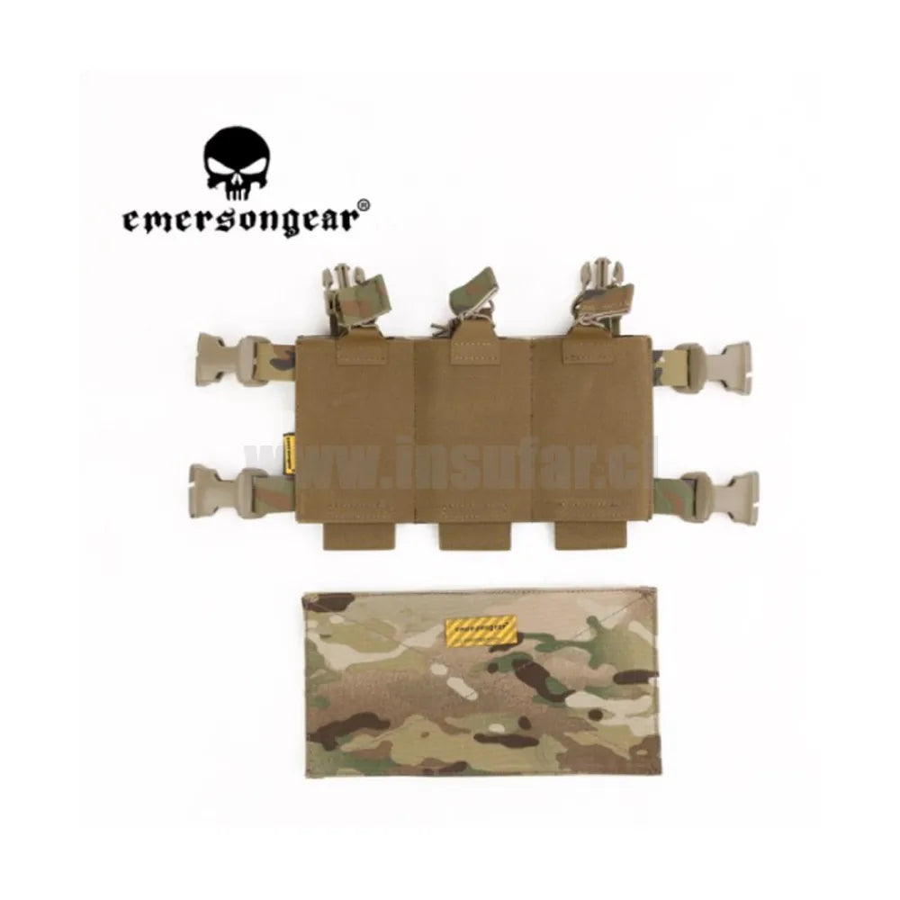 Panel porta cargador 5.56 triple Emersongear LV Placard Multicam