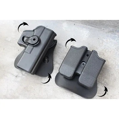 Holster + porta Magazines negra para Glock