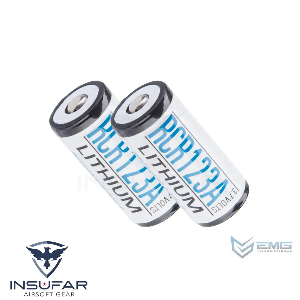 Pilas CR123A EMG Recargables 3.7v Li-Ion 700mAh (Pack: 2x)