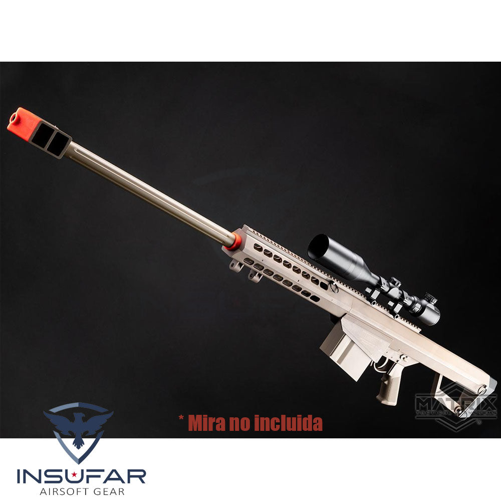 Replica Sniper Matrix Tan Licenciada Barrett M82A1 carga manual