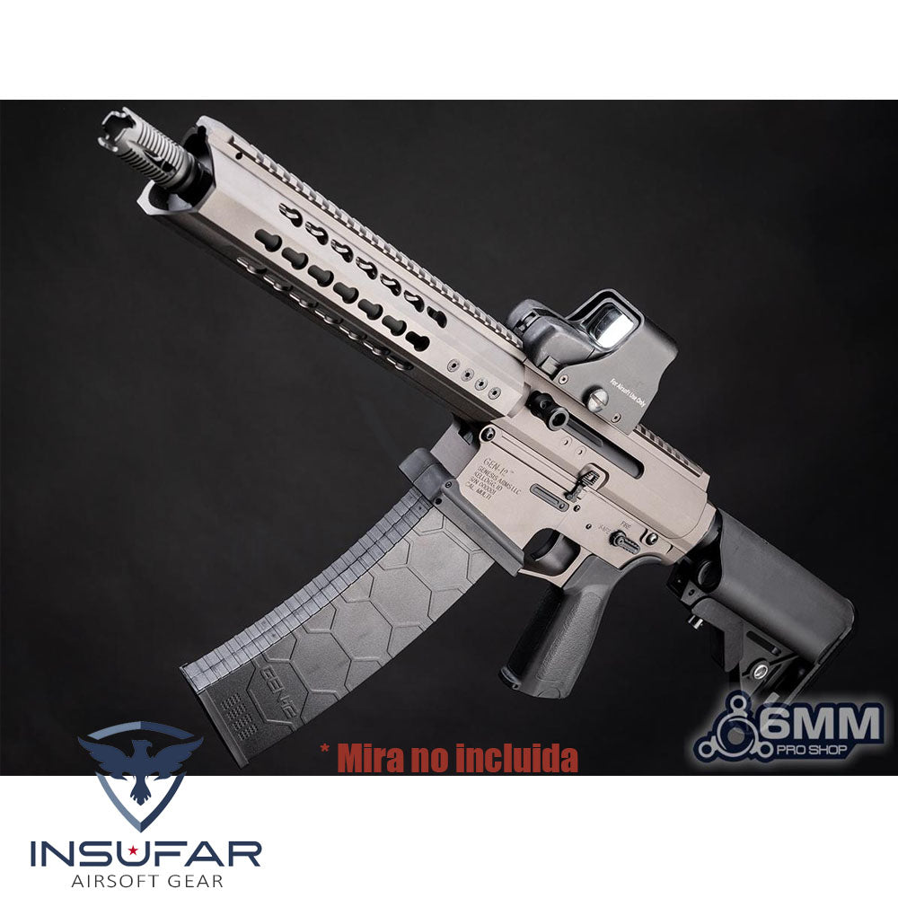 Replica 6mmProShop Licenciada Taran Tactical Innovations x Genesis Arms "Dracarys" Gen 12 AEG gris