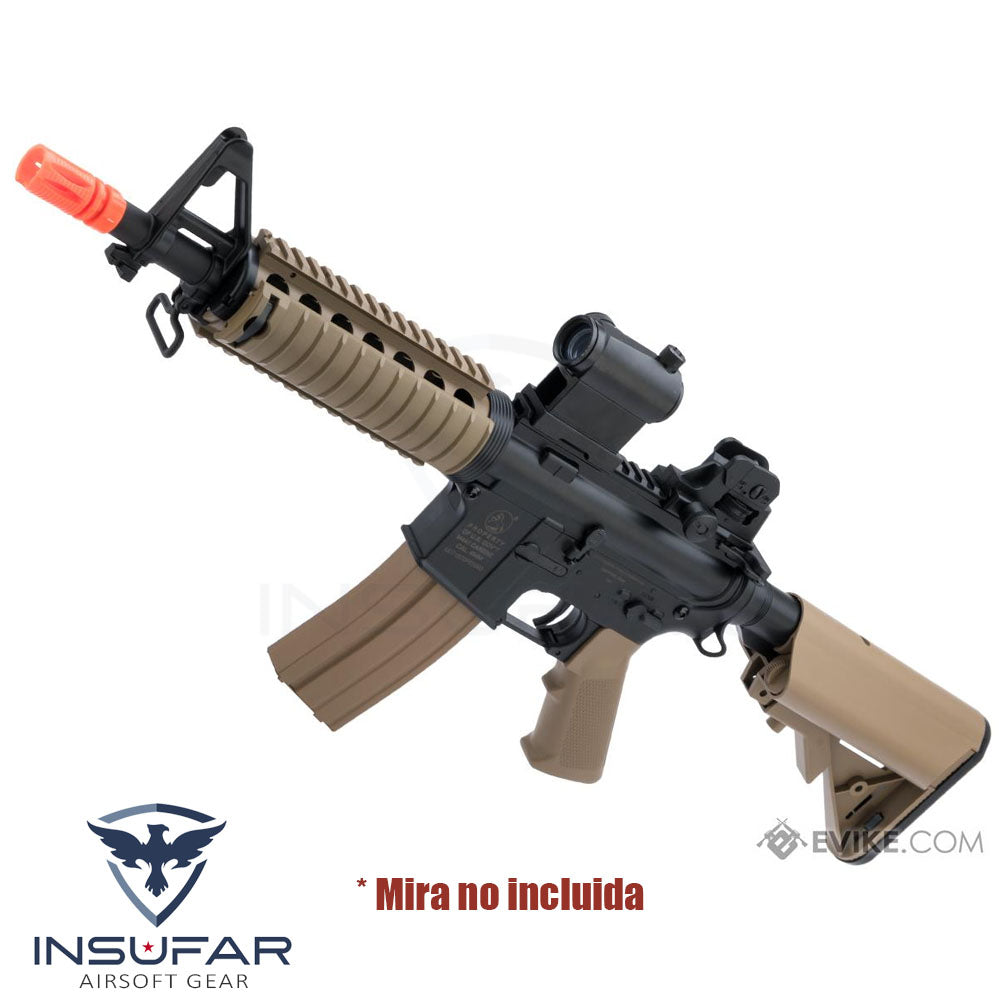 Replica licenciada Colt M4 tan CQB-R SOPMOD  AEG con gearbox metálico