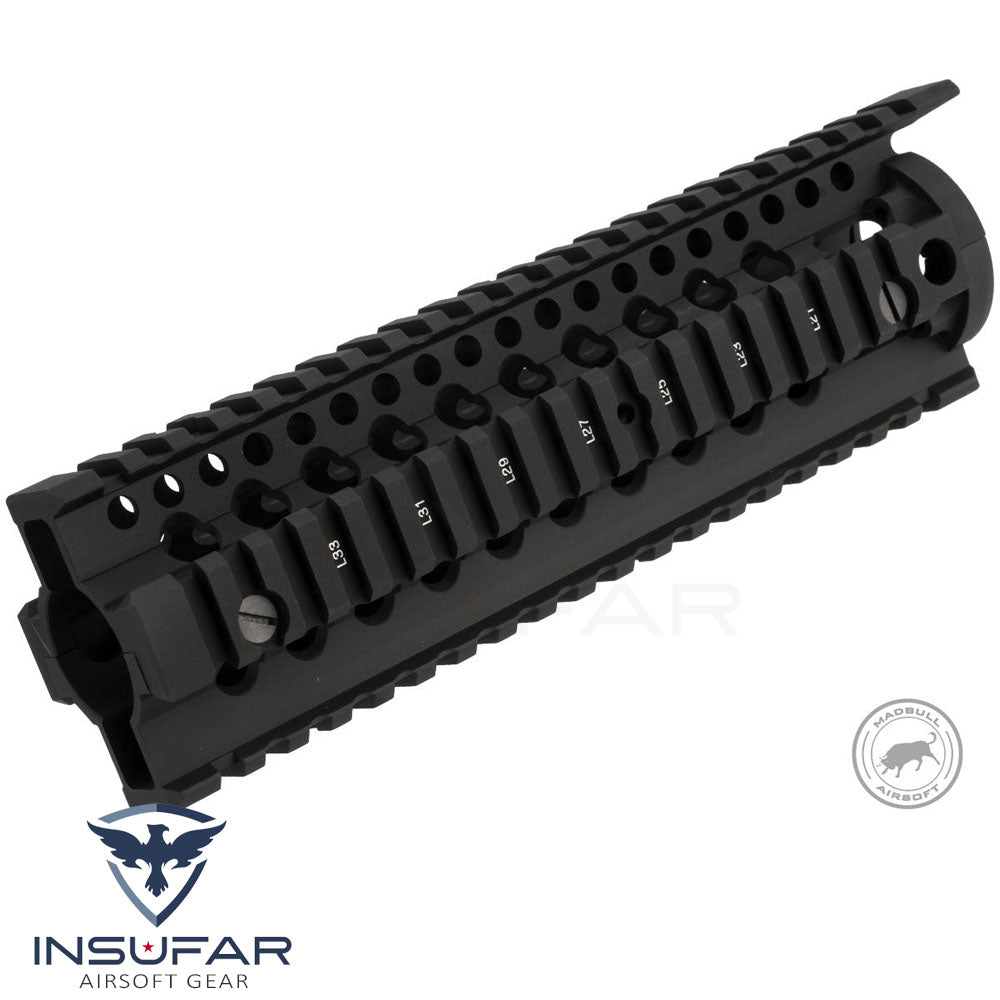 Sistema Riel 9" Omega Madbull licenciado Daniel Defense para AEG negro