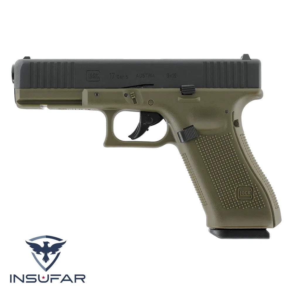 Pistola GLOCK 17 Gen5 CO₂ Calibre 4,5 mm (.177) BB – Battlefield Green