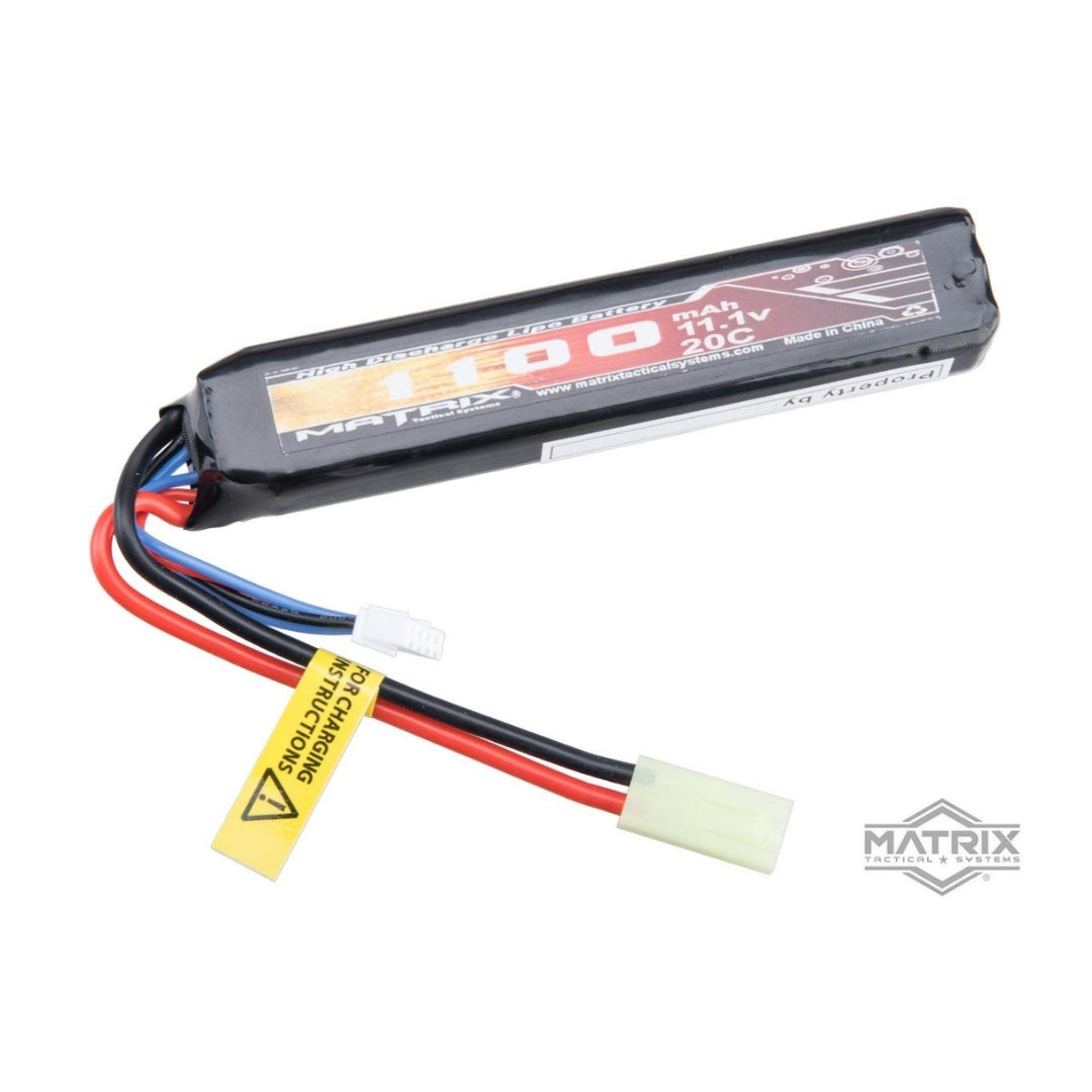 Batería Lipo Matrix 11.1V 1100mAh -15C conector mini tamiya