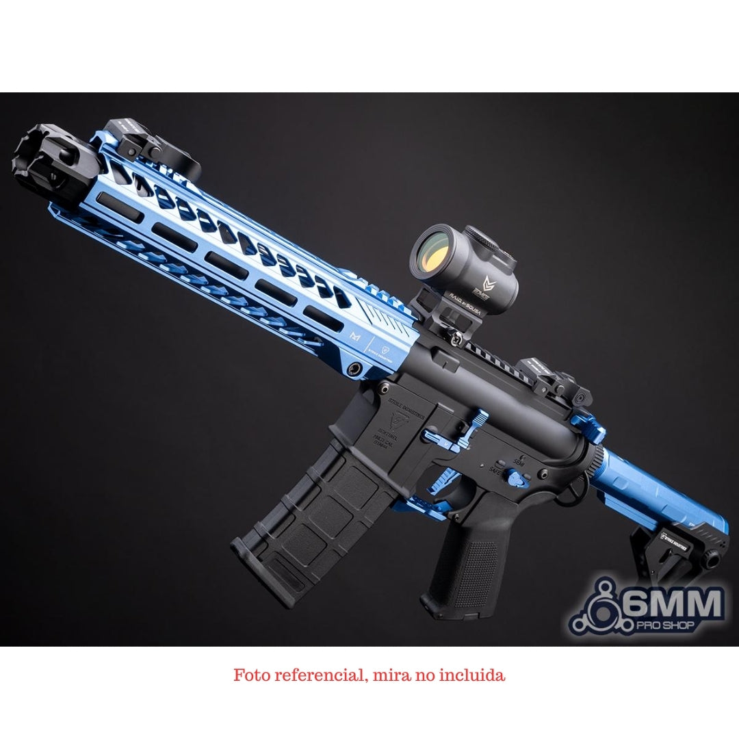 Replica 6mmProShop Strike Industries Licenciada "Sentinel" M4 AEG Azul / 10" Gridlok lite