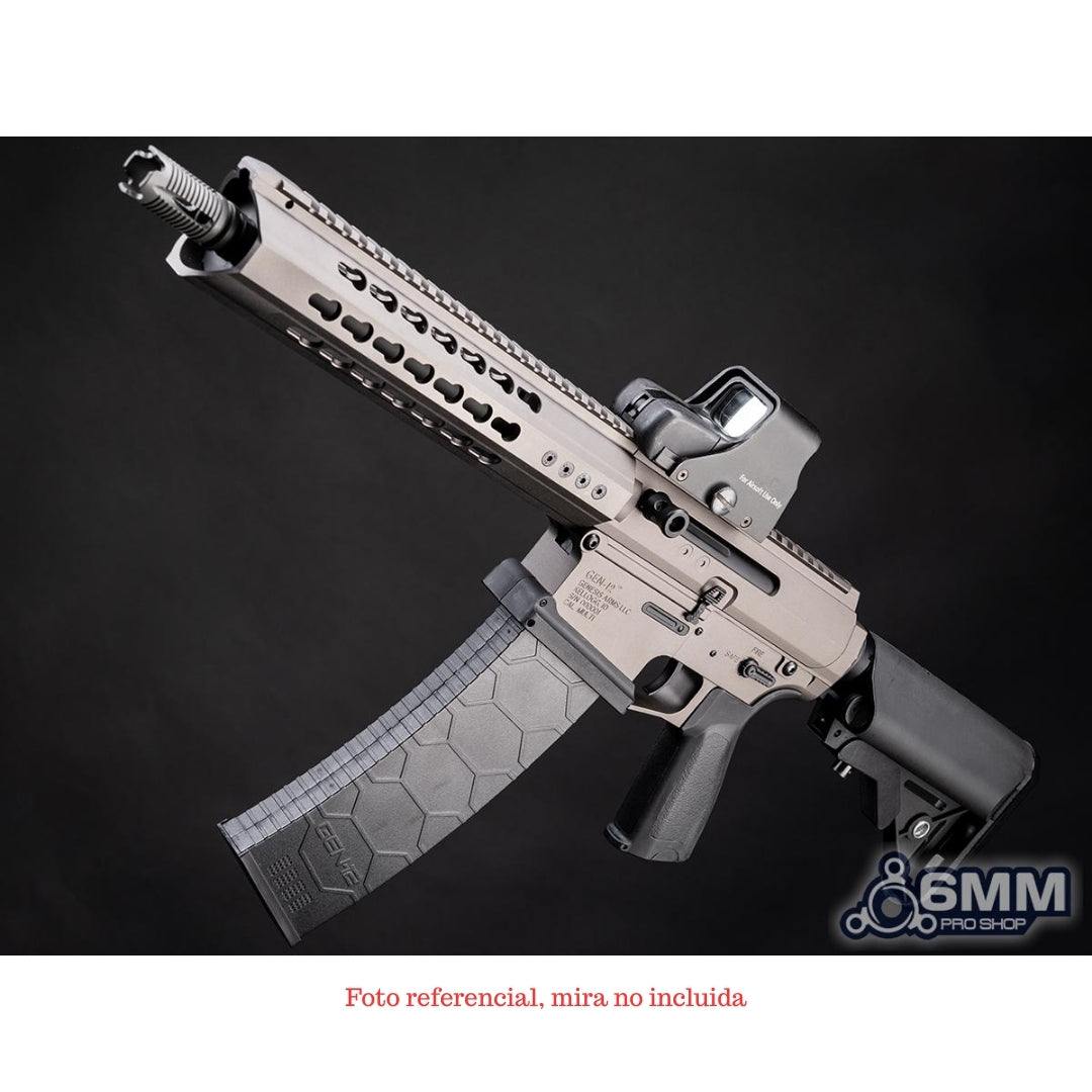 Replica 6mmProShop Taran Tactical Innovations licenciada "Dracarys" Gen12 AEG gris c/mosfet