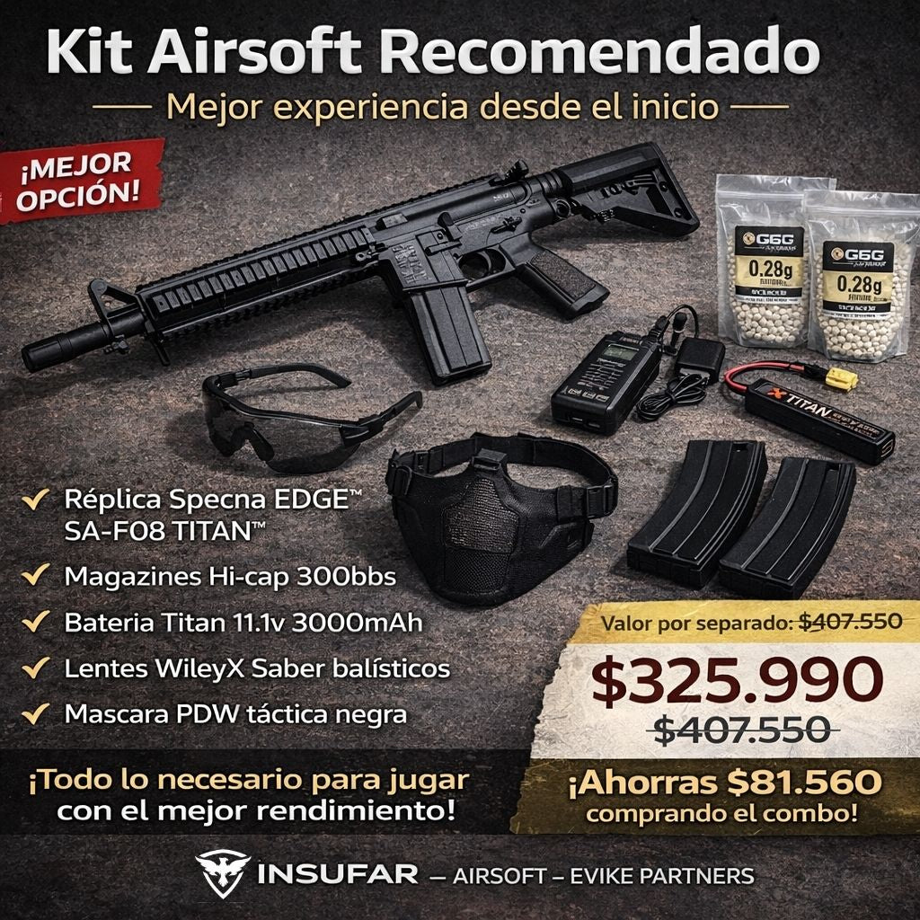Kit Airsoft Recomendado – Mejor experiencia desde el inicio