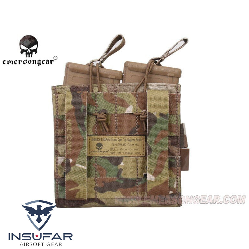 Porta cargadores Emerson 5.56＆pistola abierto multicam