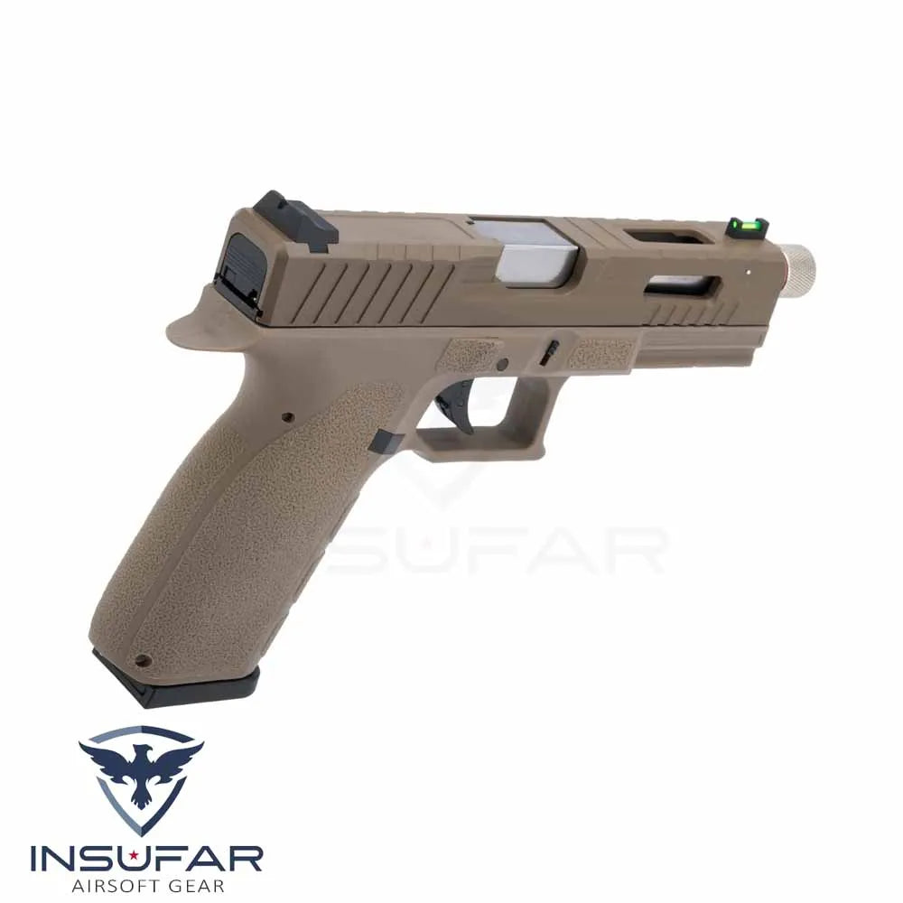 Replica pistola KJW KP-12 marco polímero GBB Full Auto / Tan