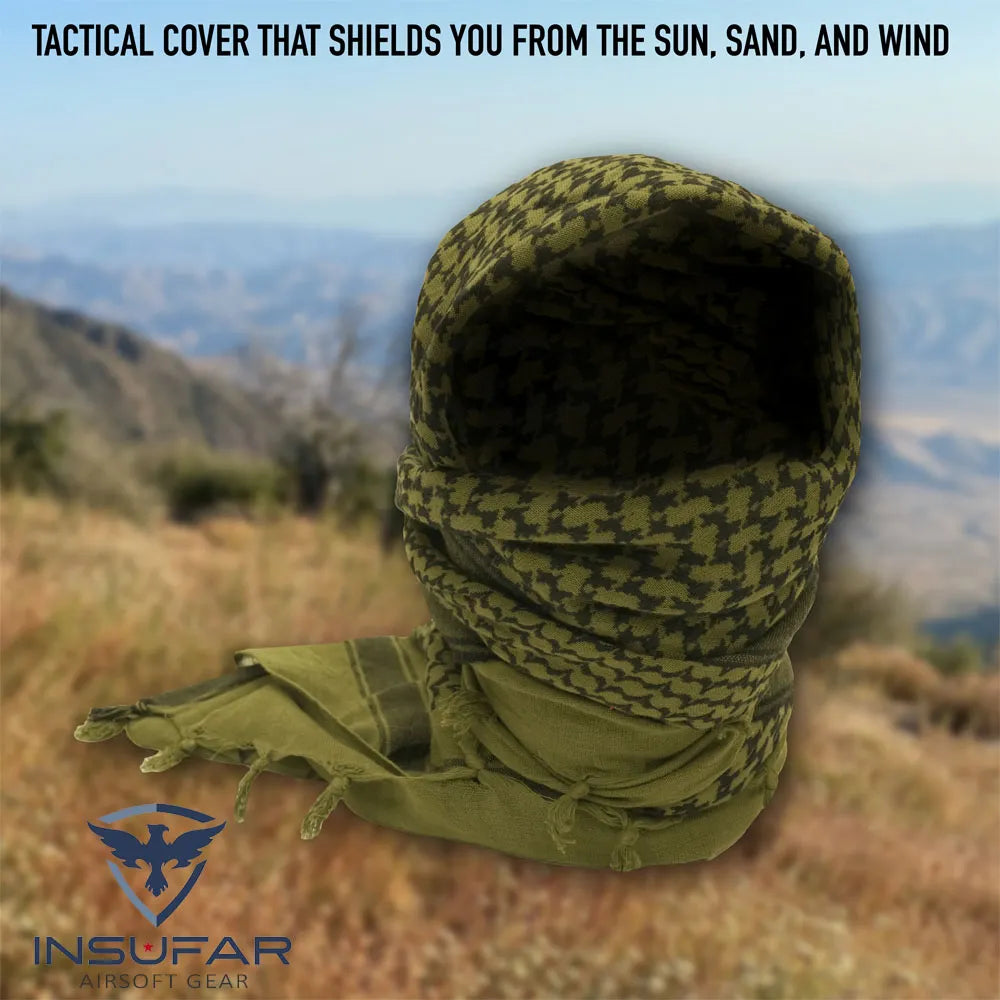 Shemagh Rothco Tactical Desert Keffiyeh coyote-negro