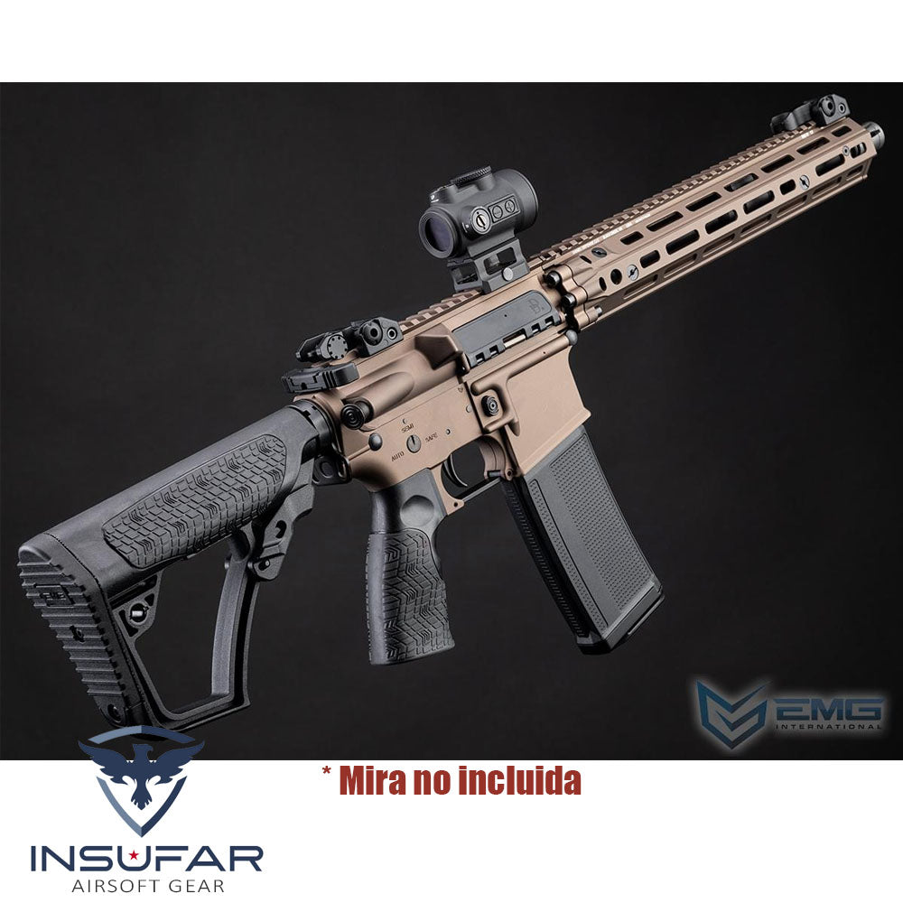 Replica EMG licenciada Daniel Defense mid-tan DDM4A1 RIII AEG con Gearbox Cyma Platinum