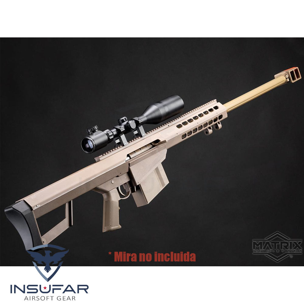 Replica Sniper Matrix Tan Licenciada Barrett M82A1 carga manual