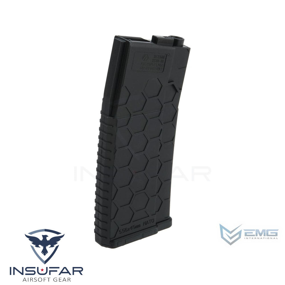 Magazine EMG Helios Hexmag polimero 300rd cuerda Series M4 / M16 AEG