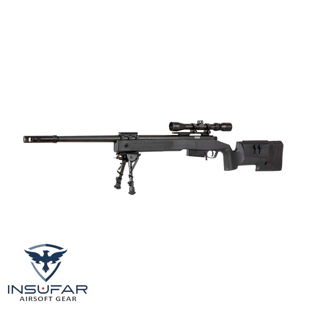 Réplica de Rifle Sniper SA-S03 CORE™ con Mira y Bipode - negra