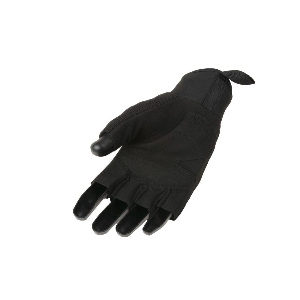 Guantes Tácticos Armored Claw ShieldForce Negro - Medio dedo Talla M