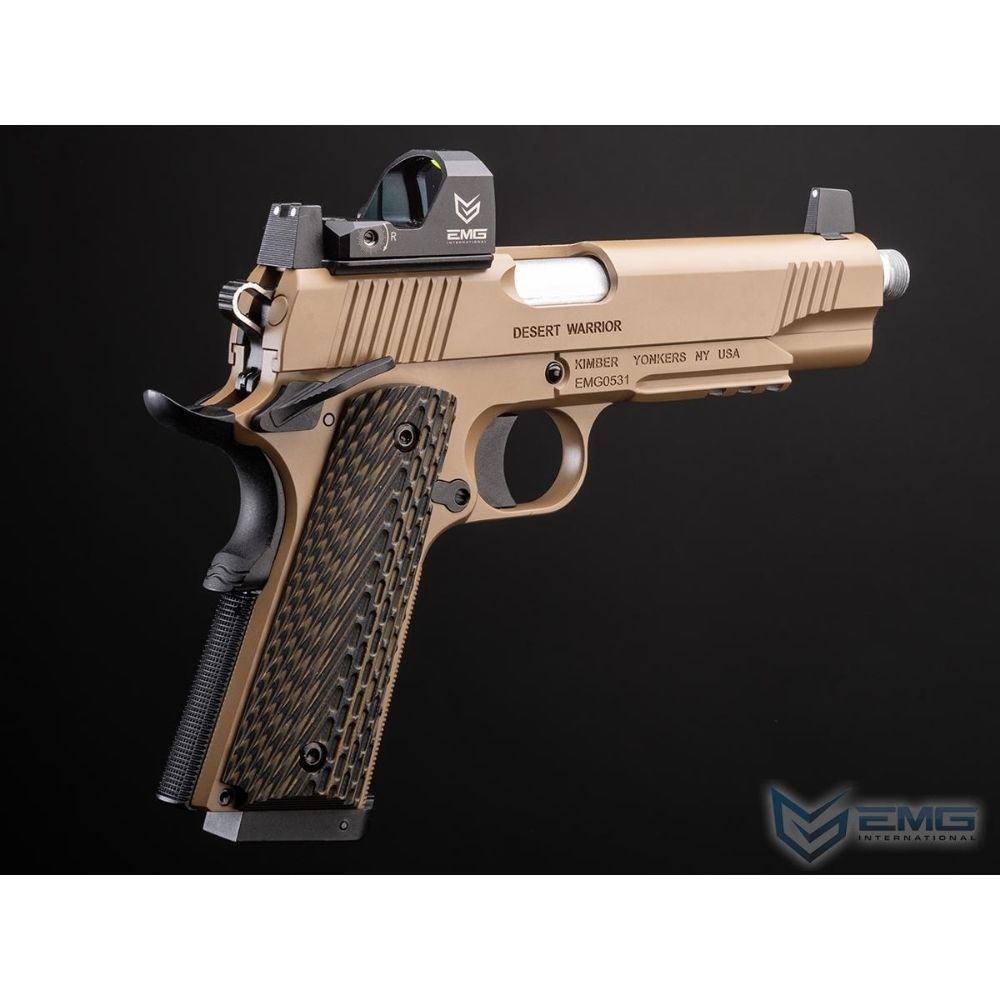 Pistola Airsoft EMG x Kimber Desert Warrior 1911 Co2 GBB con grip G10