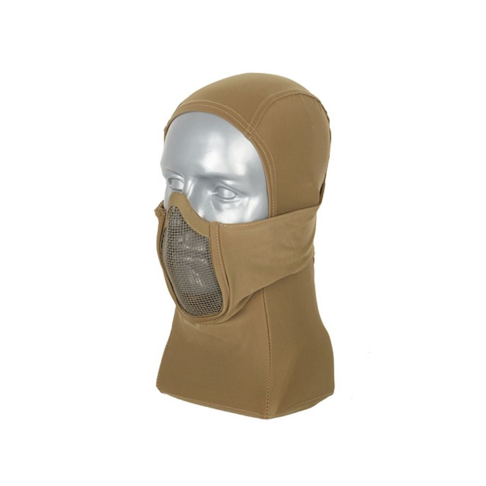 Máscara Balaclava con Rejilla Metálica Warrior Hood (Tan)