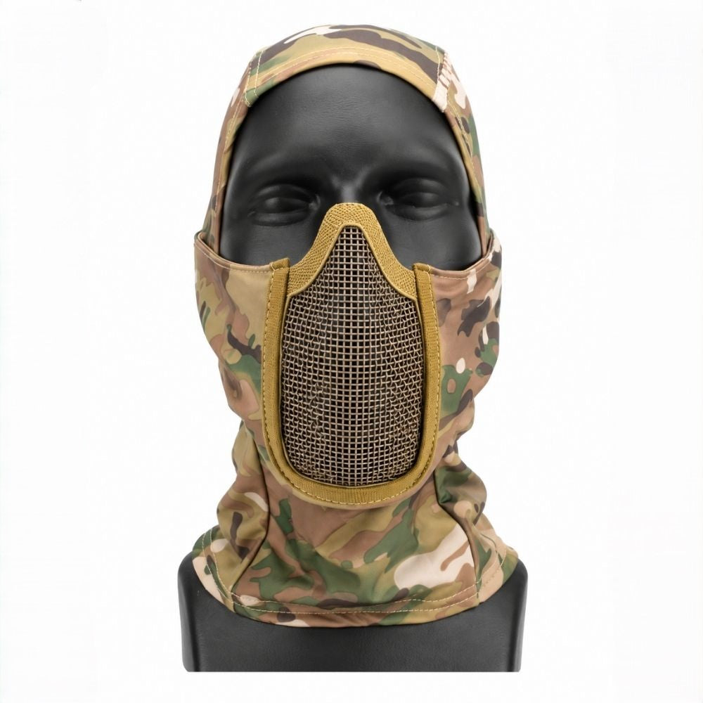 Máscara Balaclava con Rejilla Metálica Warrior Hood (Multicam)